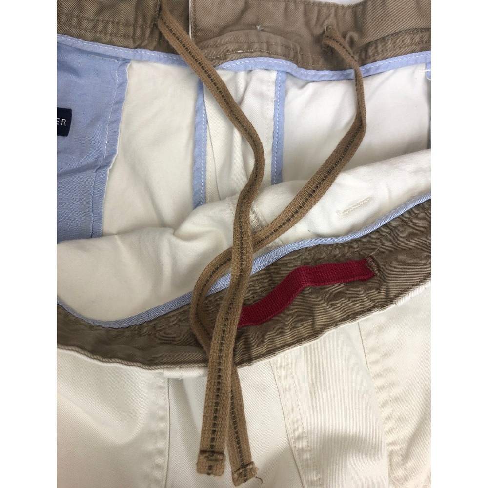 Tommy Hilfiger Mens Vintage 04 Wide Leg Chinos Cream Off-White 36x32 Y2K Baggy - Picture 8 of 10